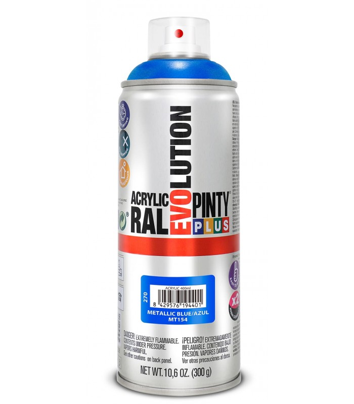 Pintura en Spray Metalizada Pintyplus Evolution 400 ml | Pintura en Spray 