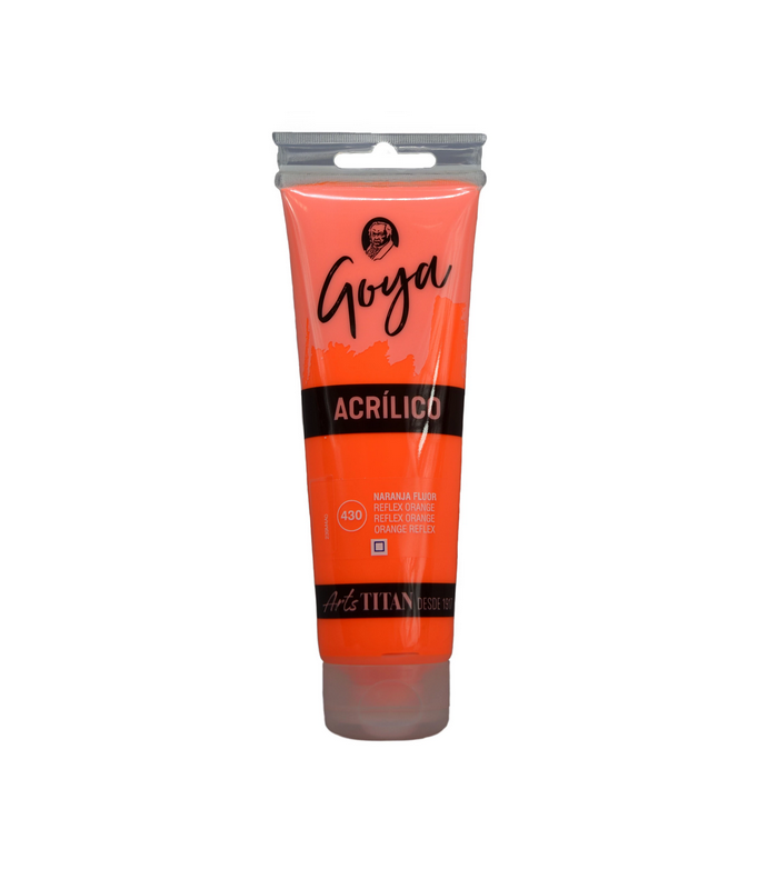 Acrílico Goya Naranja fluor Nº430 125ml | Acrilico Goya 