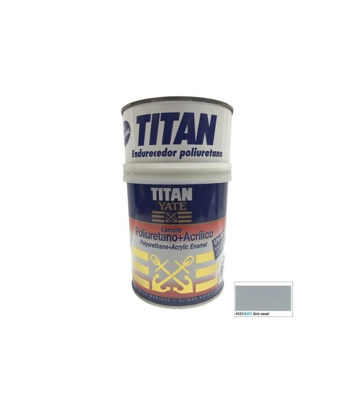 Titan Yate esmalte poliuretano +acrilico gris naval 750 ml +250 ml |